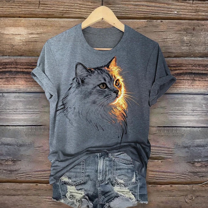 Meyya - Tricou Casual Cu Imprimeu De Pisici