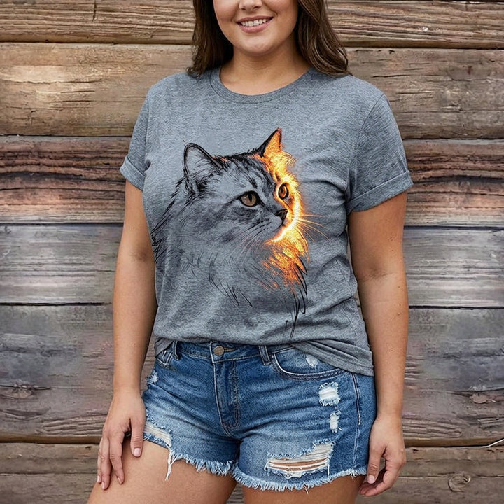 Meyya - Tricou Casual Cu Imprimeu De Pisici