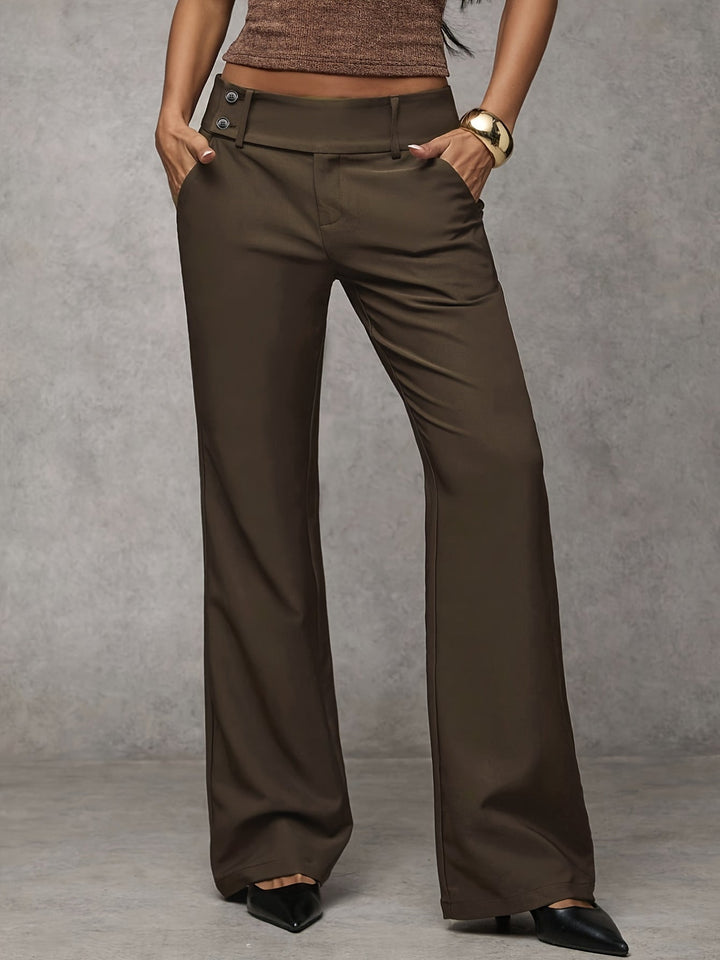 Akane - Pantaloni Moderni Cu Croi Larg La Genunchi