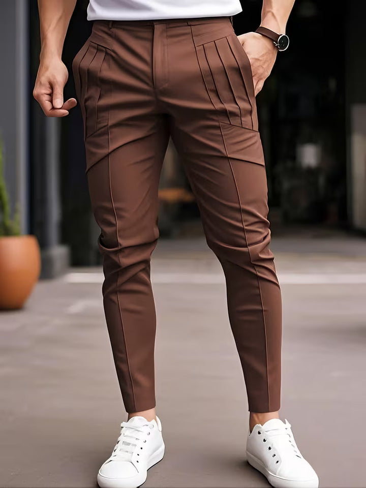 Altmann - Pantaloni cu Buzunare Plisate Croi Slim Fit