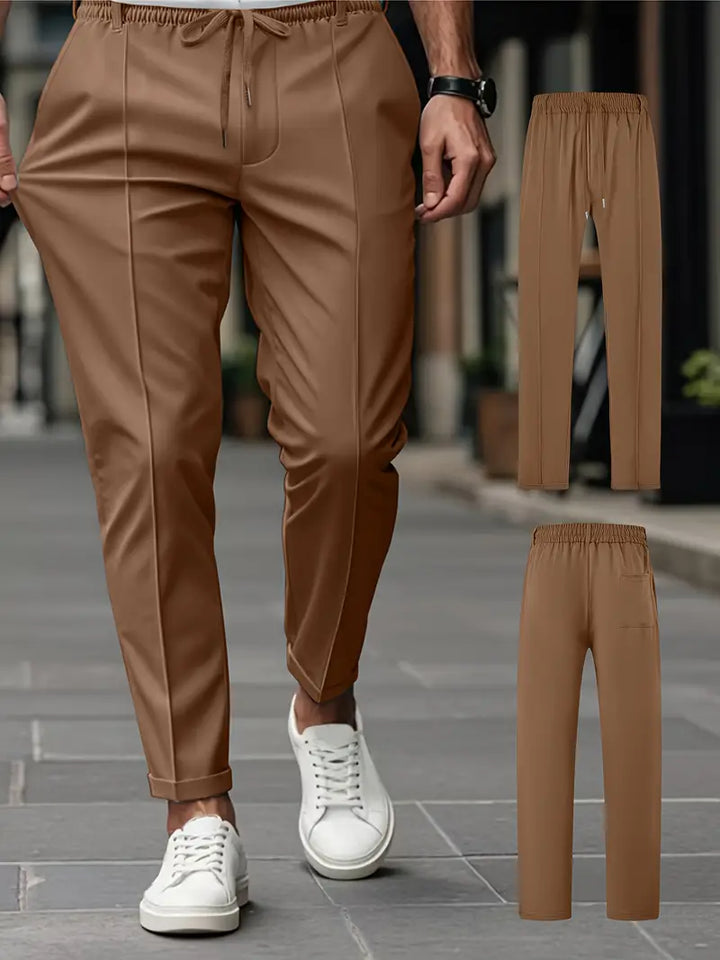Crawford - Casual Subțire Potrivit Pantaloni Cu Talie Elastică