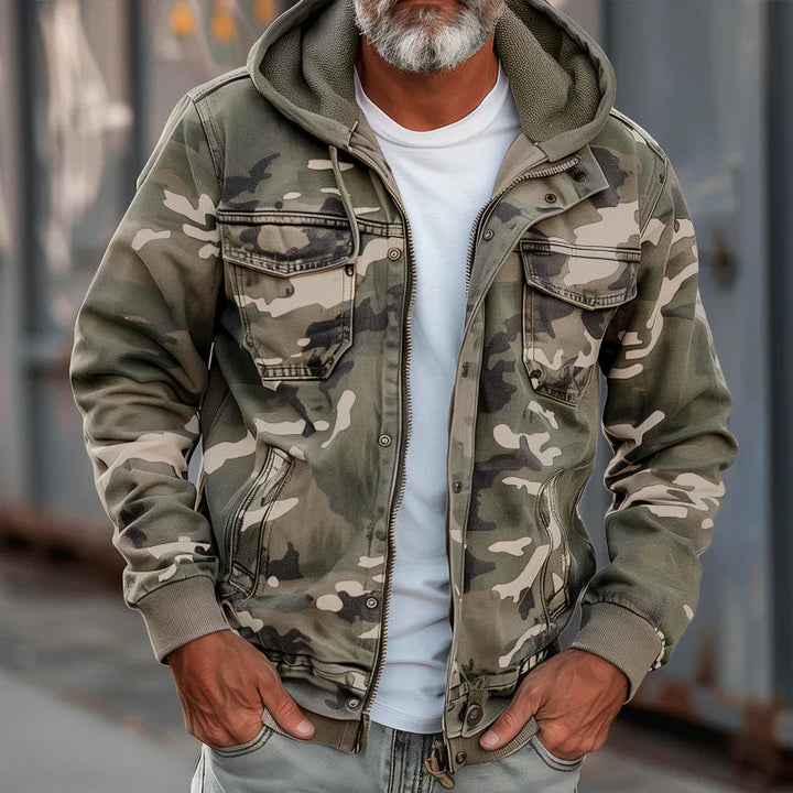Stian - Jacheta Cu Glugă în Stil Militar