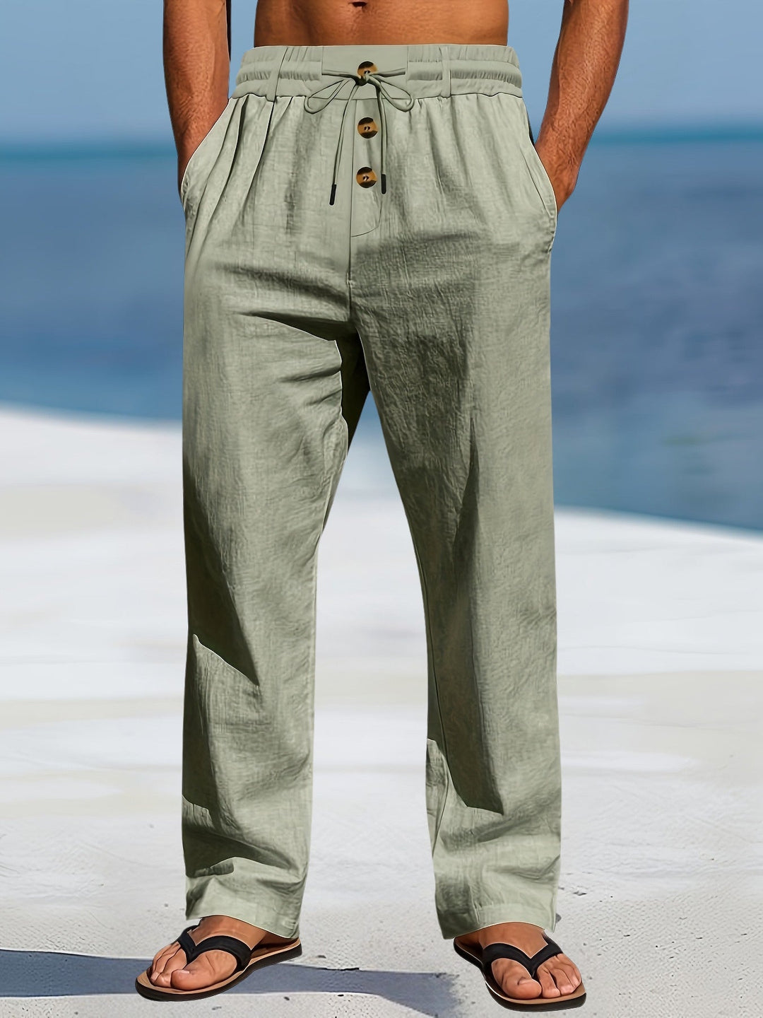 Aznar - Pantaloni Dezinvolt Din In Elastice