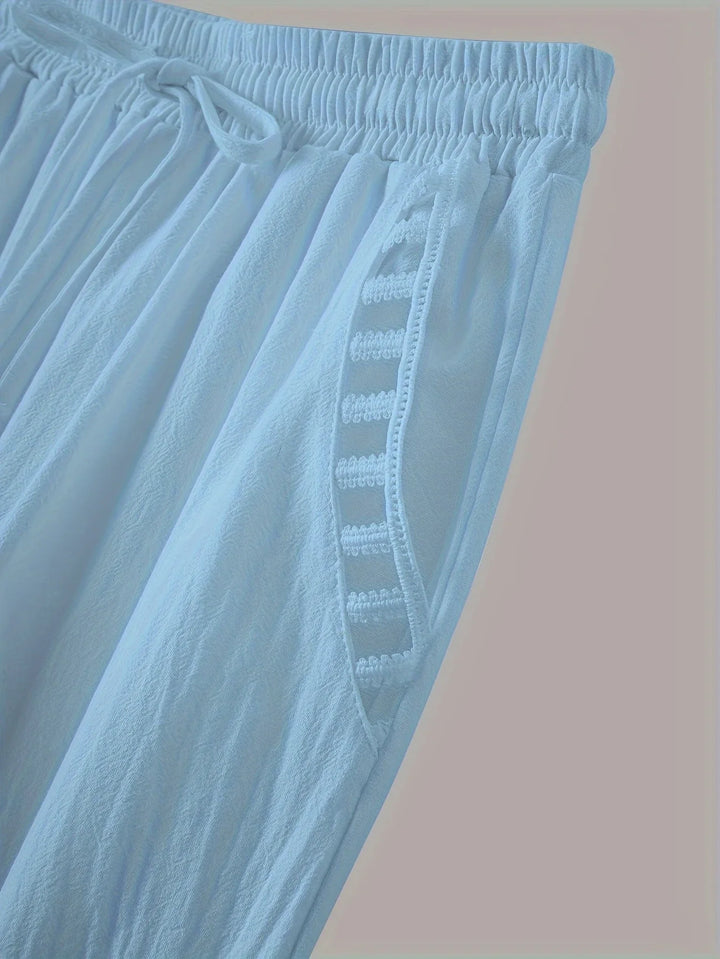 Tracey - Contrastul Trim Pantaloni Tăiați