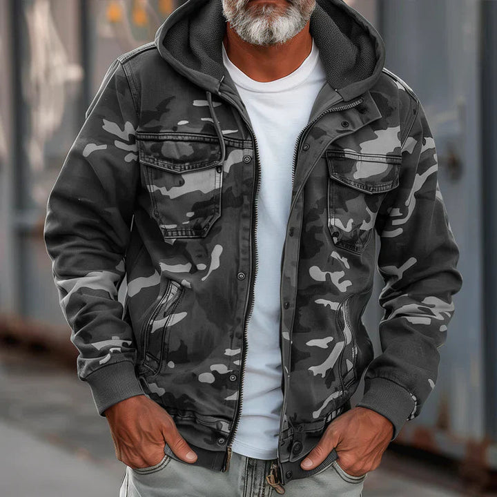 Stian - Jacheta Cu Glugă în Stil Militar