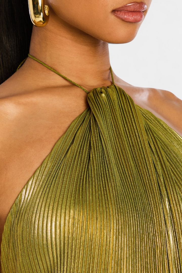 Kinia - Rochie Lungă Metalică Peridot
