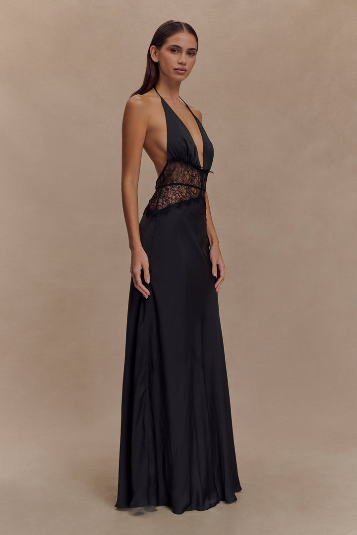 Mayreen - Rochie Luxoasă Din Dantelă Si Satin
