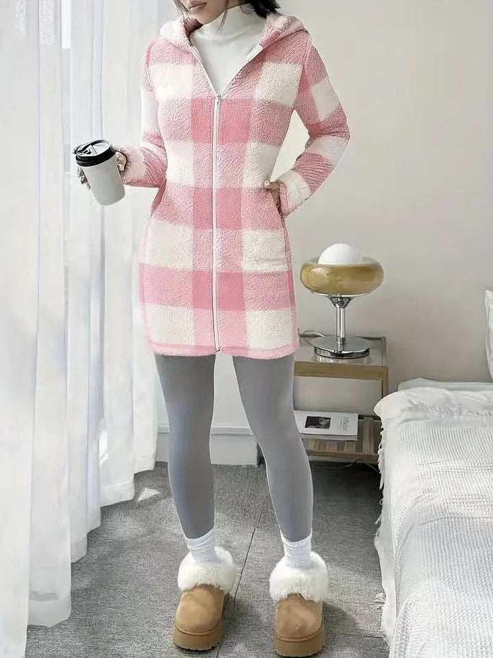 Tissaia - Jacheta Elegantă Cu Glugă și Fermoar