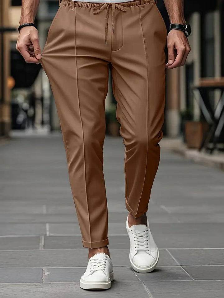 Crawford - Casual Subțire Potrivit Pantaloni Cu Talie Elastică