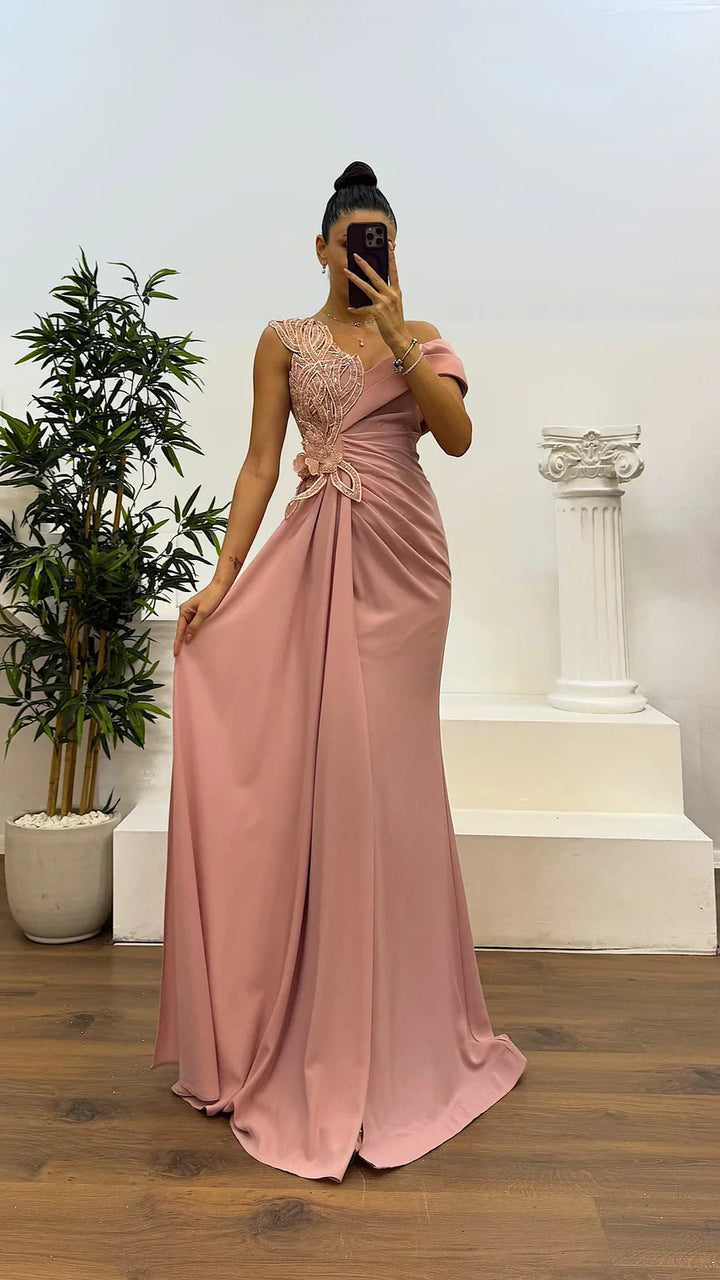 Kamarya - Rochie De Seară Plisată, Respirabilă