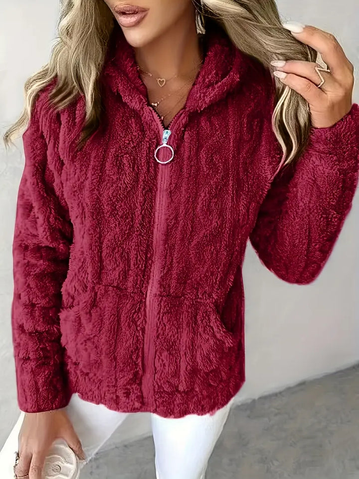 Ganka - Hanorac Cu Glugă și Fermoar Mâneci Lungi