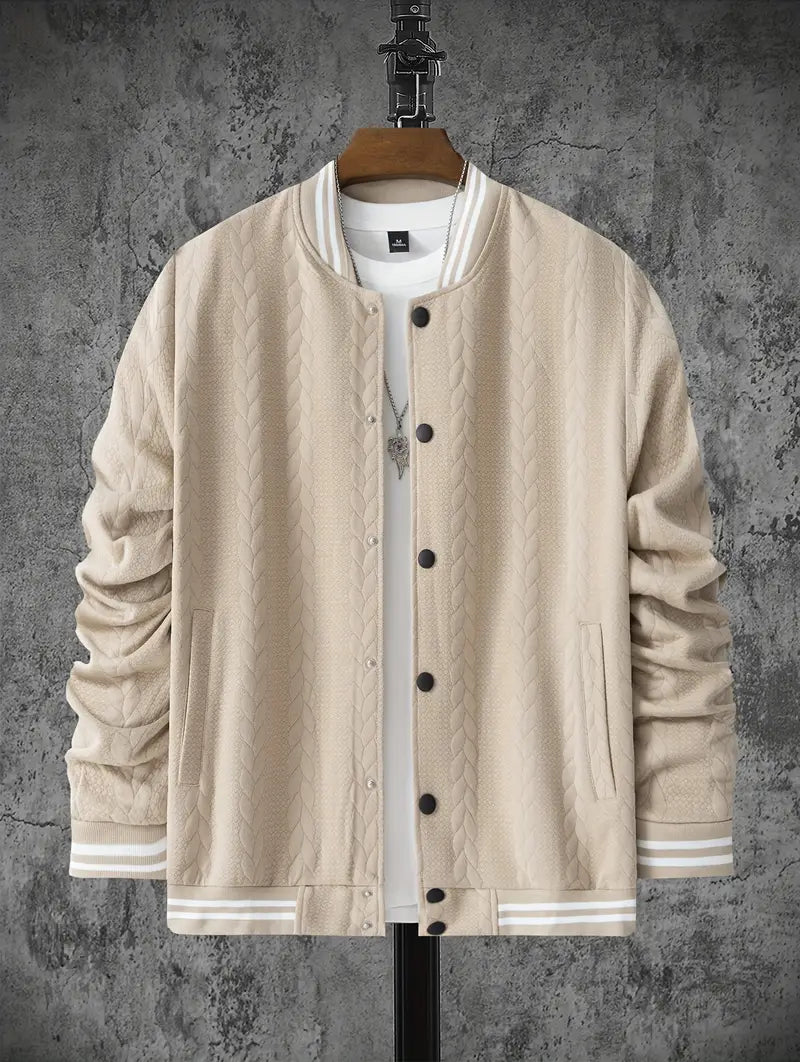 Felips - Jachetă De Baseball Cu Decor In Dungi Jacquard