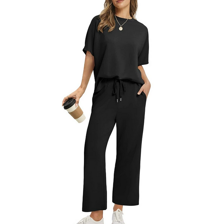 Shirona - Set Casual Format Din Bluză și Pantaloni
