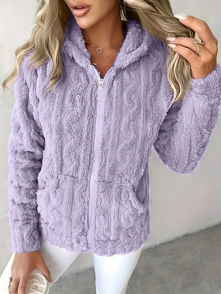 Ganka - Hanorac Cu Glugă și Fermoar Mâneci Lungi