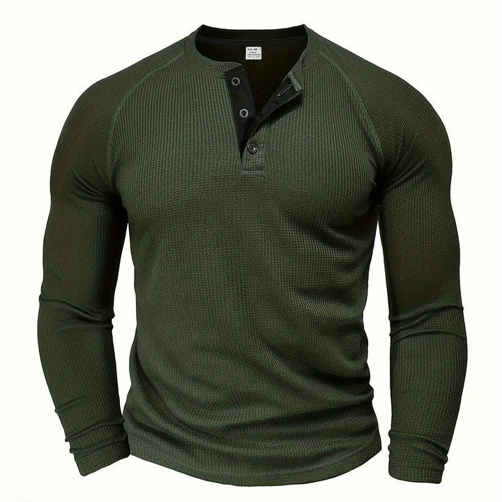 Jarik - Tricou Henley Cu Mâneci Lungi Și Textură