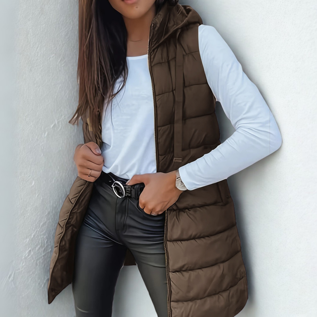 Maurina - Casual Fără Mâneci Lung Puffer Vestă