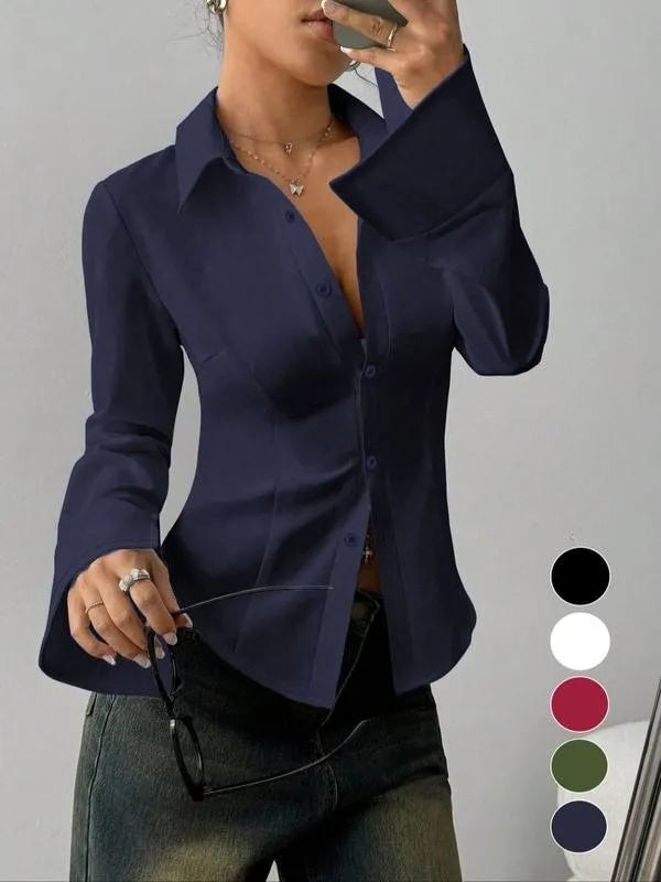 Ellera - Cămașă Casual Cu Mâneci Lungi Și Croială Slim Fit