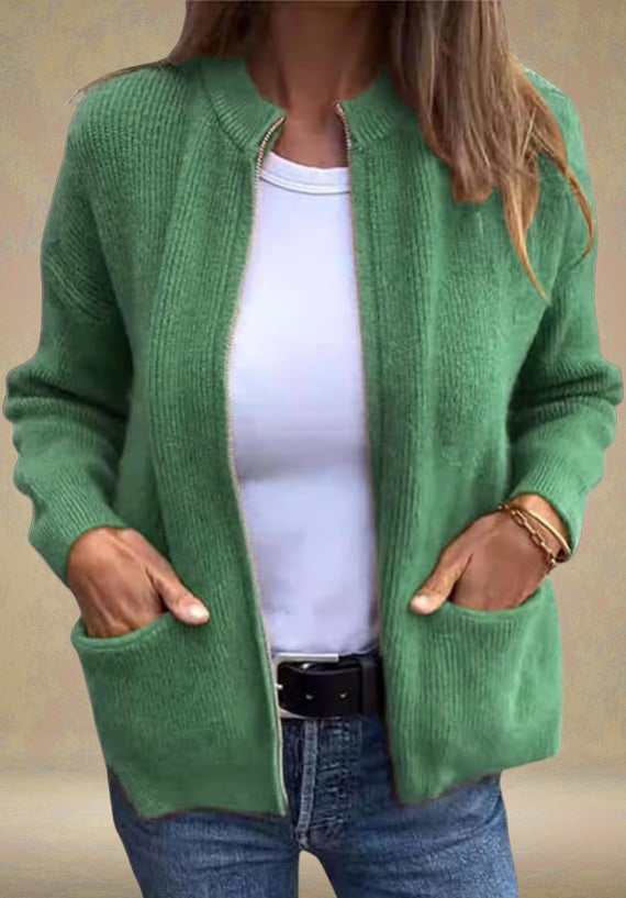 Marsha - Cardigan De Toamnă Cu Fermoar