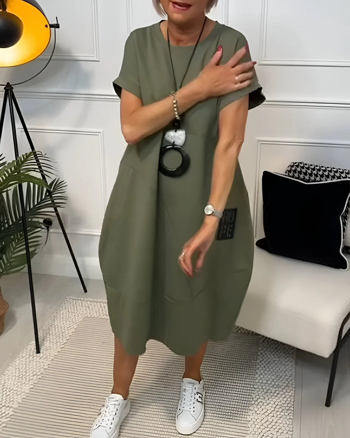 Jocelyn - Rochie Confortabilă Cazuală Cu Buzunar