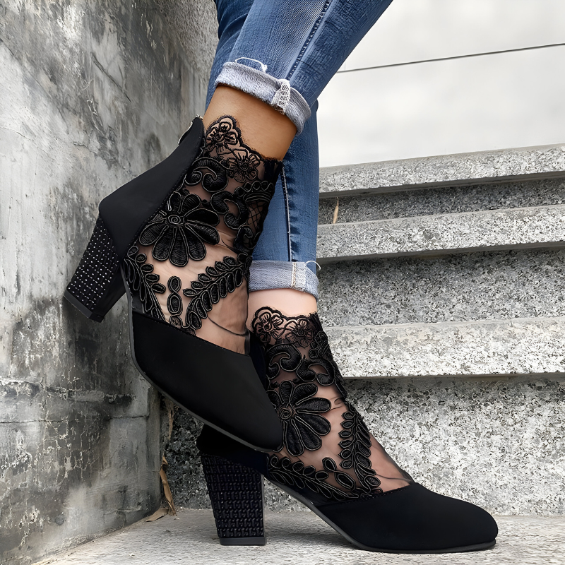 Elizaveta - Pantofi Ortopedici Cu Model Floral