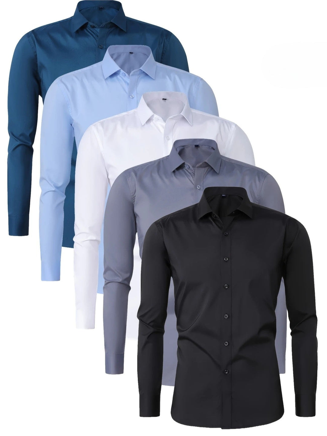 Byron - Cămașă Elegantă Cu Mâneci Lungi și Nasturi