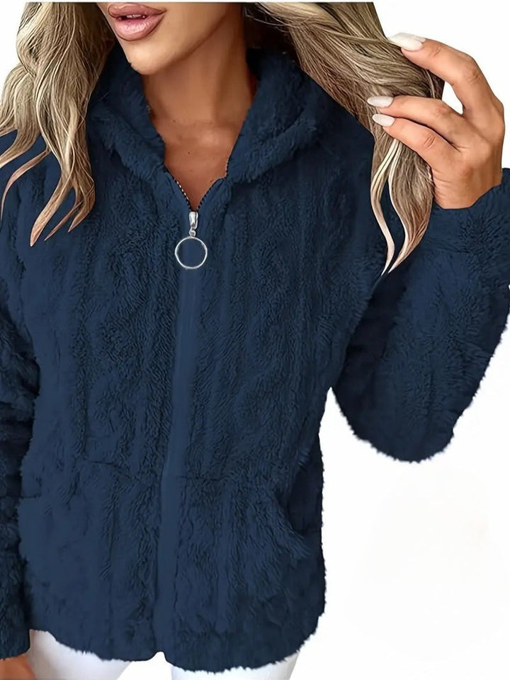 Ganka - Hanorac Cu Glugă și Fermoar Mâneci Lungi