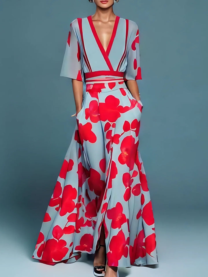 Lianne - Rochie Elegantă Cu Model Floral