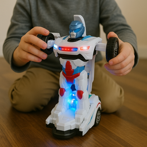 RoboRacer - Jucărie Transformabilă 2-In-1, De La Mașină La Robot