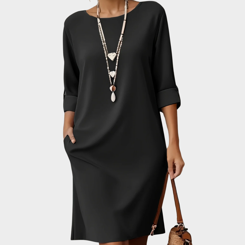 Kayana - Rochie Confortabilă cu Guler Rotund