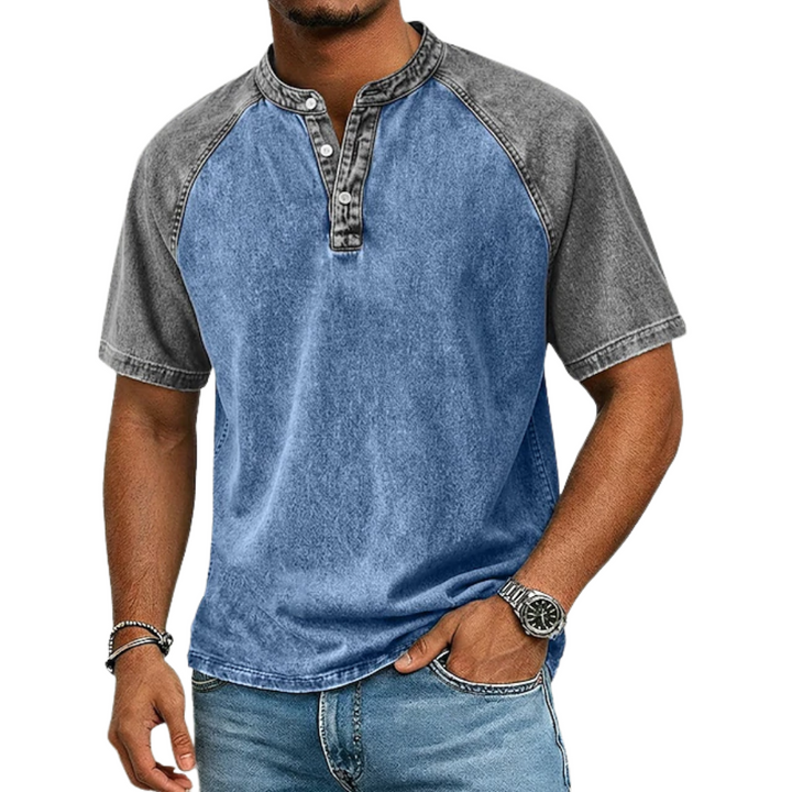 Lawson - Tricou Henley Vintage în Două Nuanțe