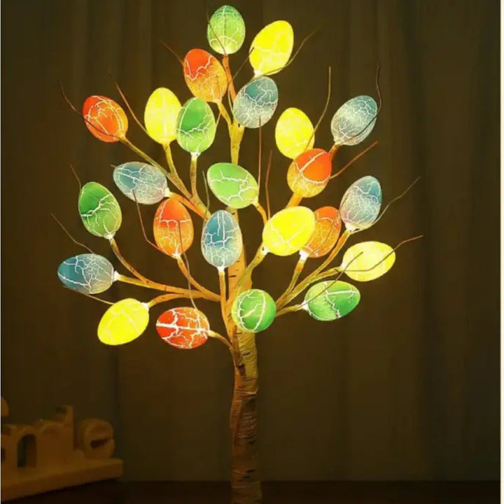 SpringAura - Brad Iuminos de Paște cu LED-uri Colorate Pentru Decorarea Festivă a Casei