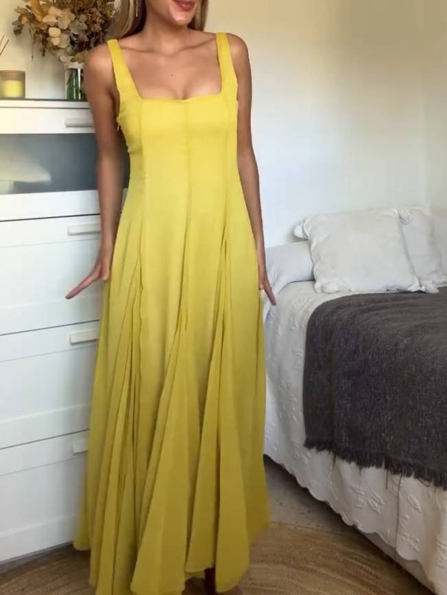 Solmaz - Rochie Lungă Casual Cu Bretele