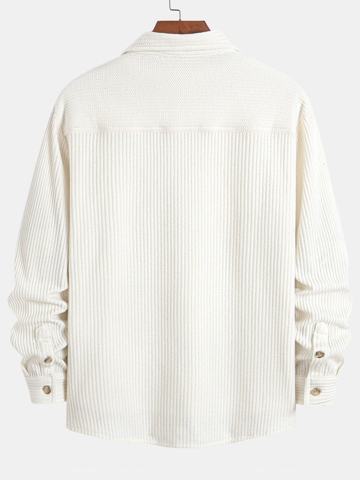 Hadrian - Cămașă Cu Mâneci Lungi Si Textură Tip Vafă