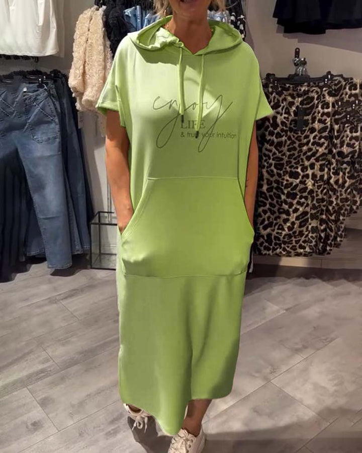Nadia - Rochie Elegantă cu Glugă