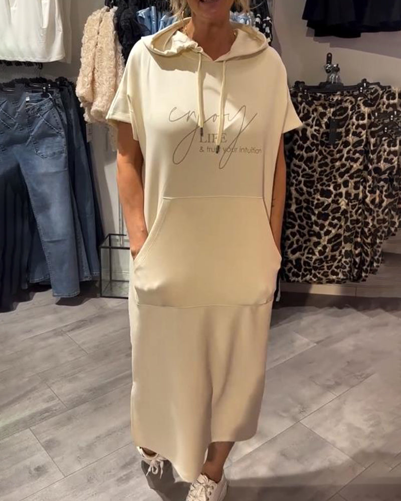 Nadia - Rochie Elegantă cu Glugă