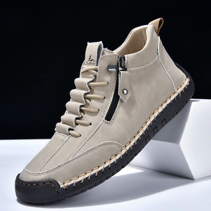 Yuval - Adidași Din Piele Cu Fermoar Lateral