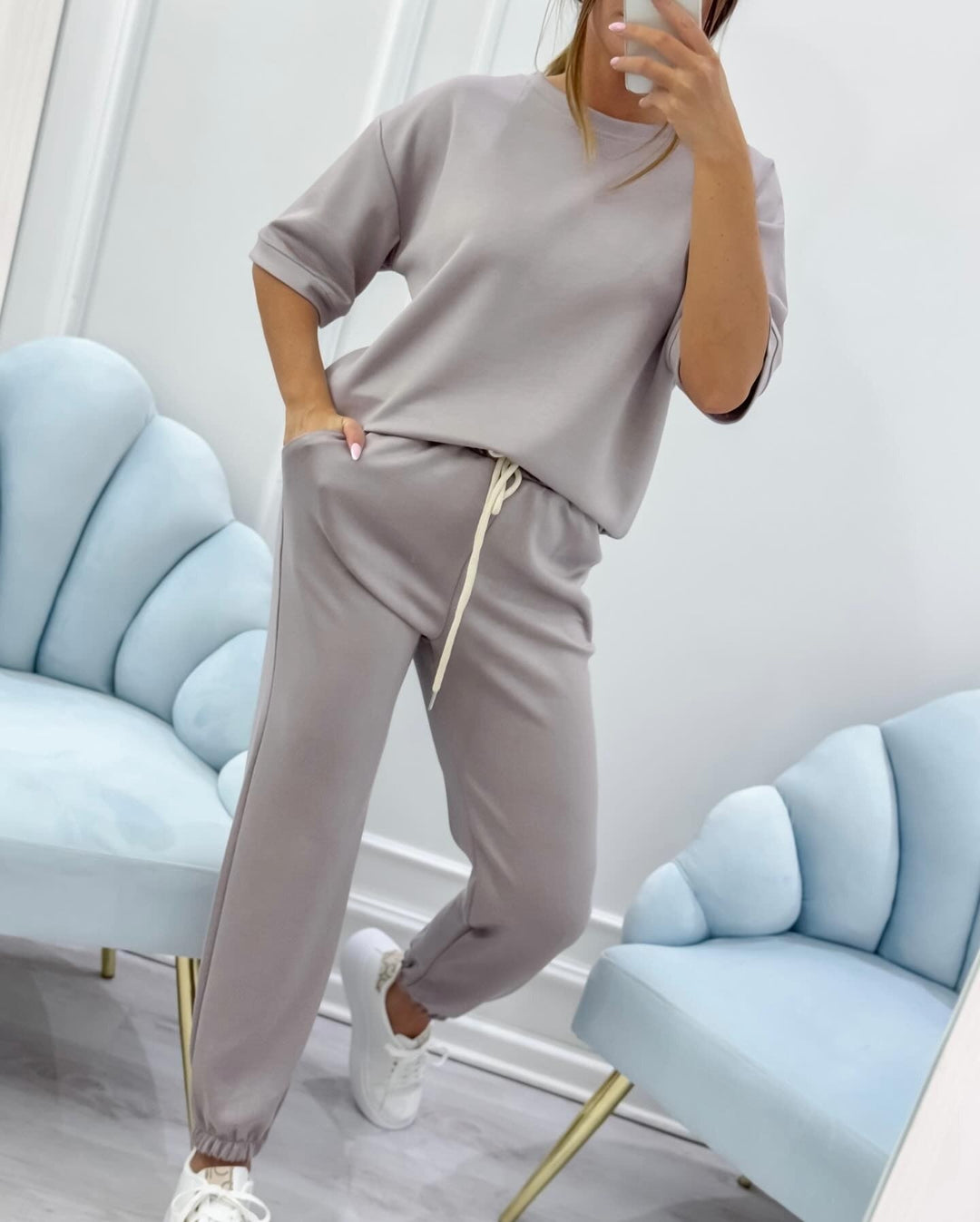 Silvina - Set Din Două Piese Cu Cămașă Cu Mâneci Scurte