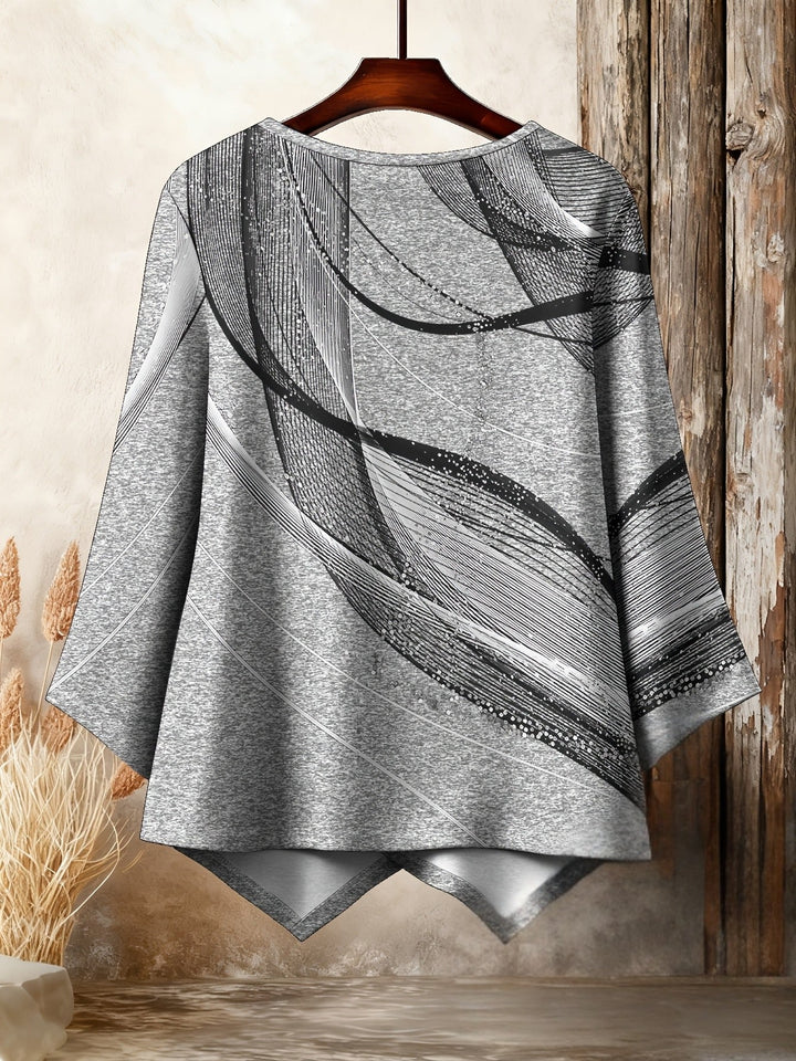 Galya - Tricou Oversized Cu Guler Rotund