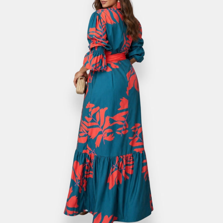 Hacire -  Rochie Maxi Cu Imprimeu Floral Tropical