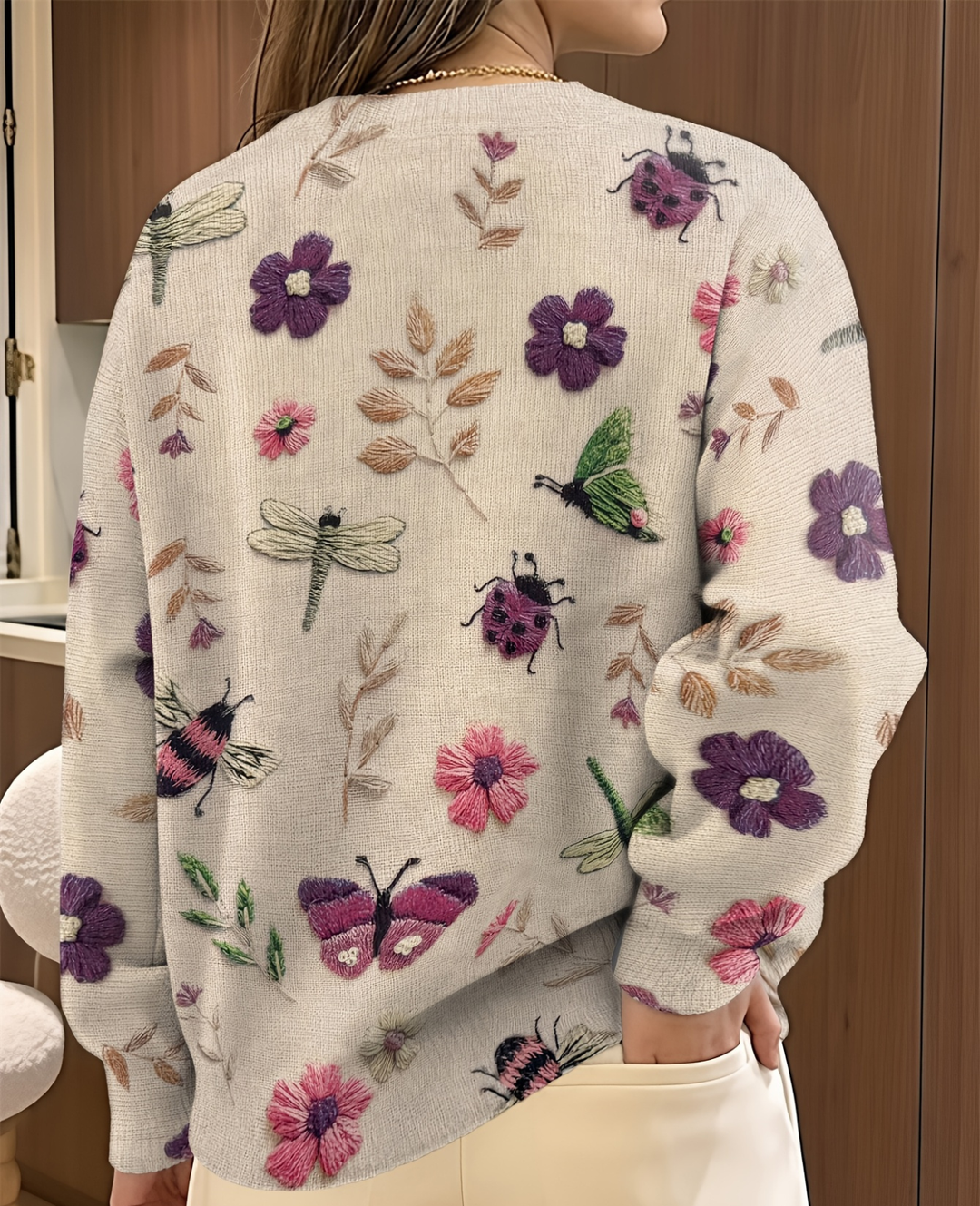 Lesa - Pulover Cu Imprimeu Floral Și Cu Insecte