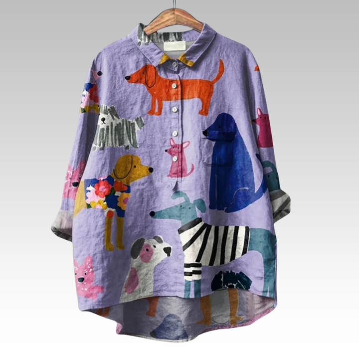 Orawan - Bluze Clasice Cu Imprimeu Floral