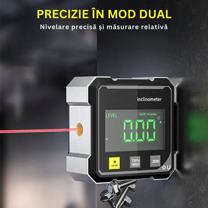 MagPro - 4 Laturi Magnetic Raportor Digitală Cu Laser