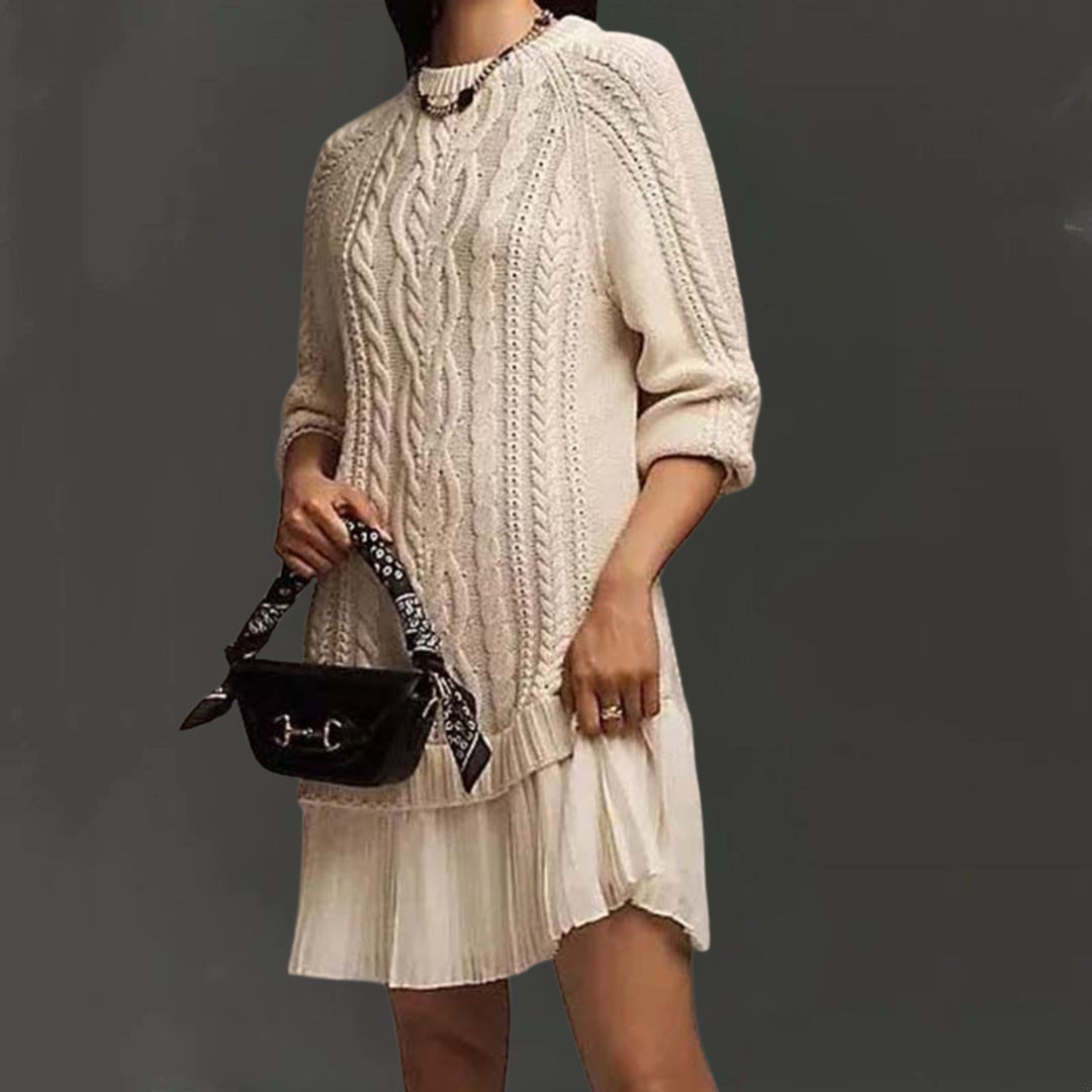 Kalena - Rochie Mini Din Tricot Cu Model In Relief
