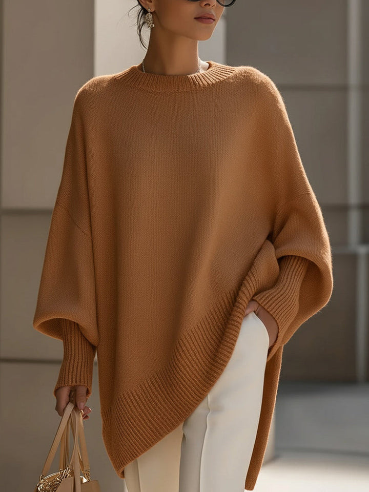 Kimia - Pulover Supradimensionat Cu Guler Rotund Din Tricot