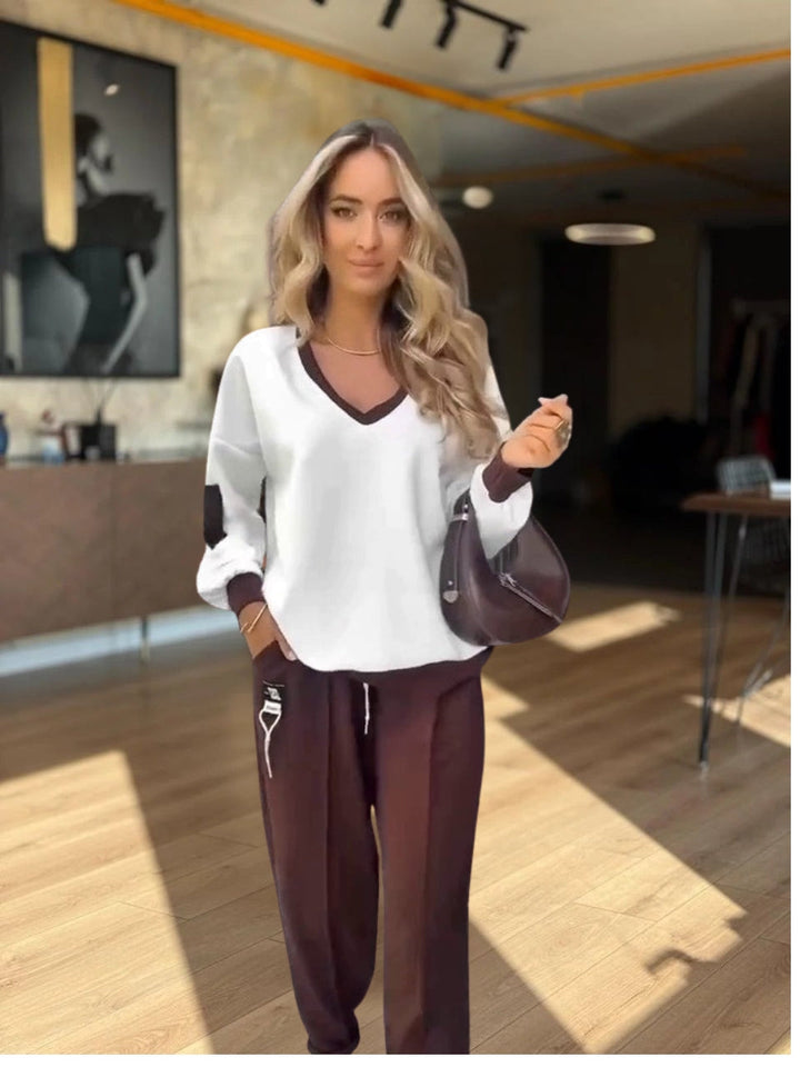 Valene - Pantaloni Casual Cu Talie Elastică și Buzunare