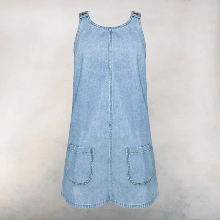 Lucelia - Rochie Practică Si Ușoară Din Blugi