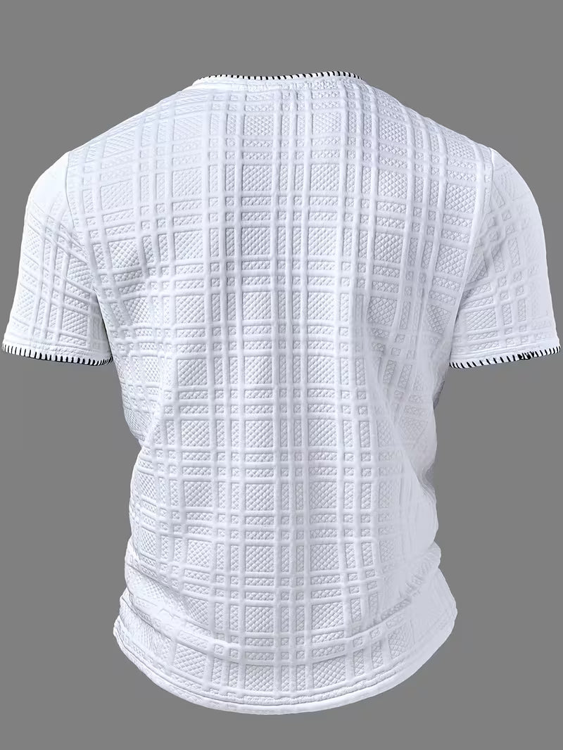 Layton - Tricou Henley Cu Mâneci Scurte și Textură