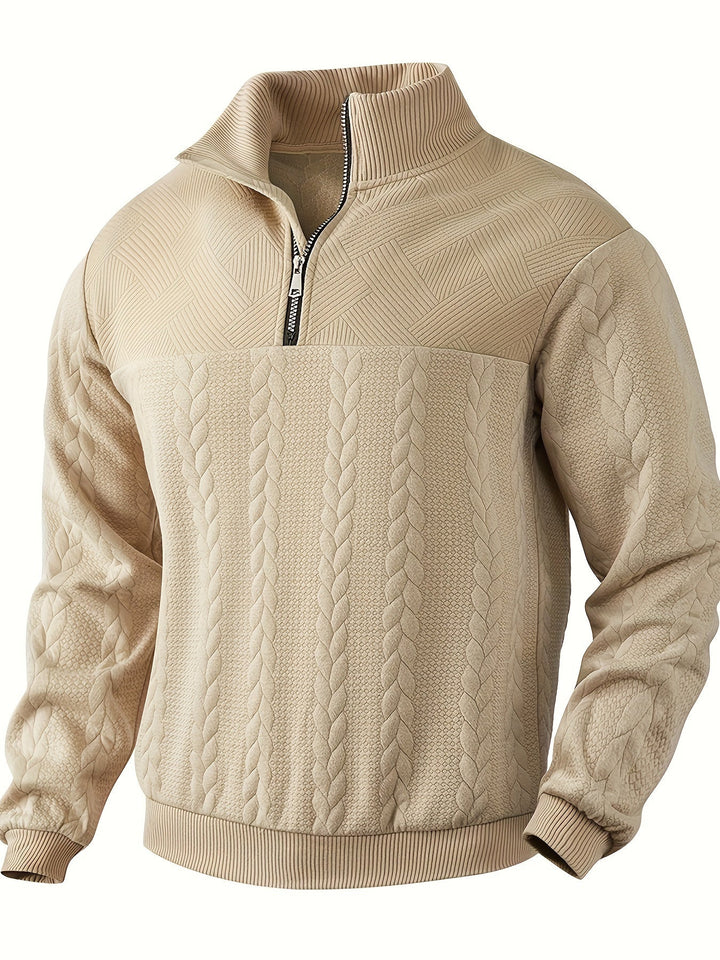 Caleb – Pulover Vintage cu Fermoar