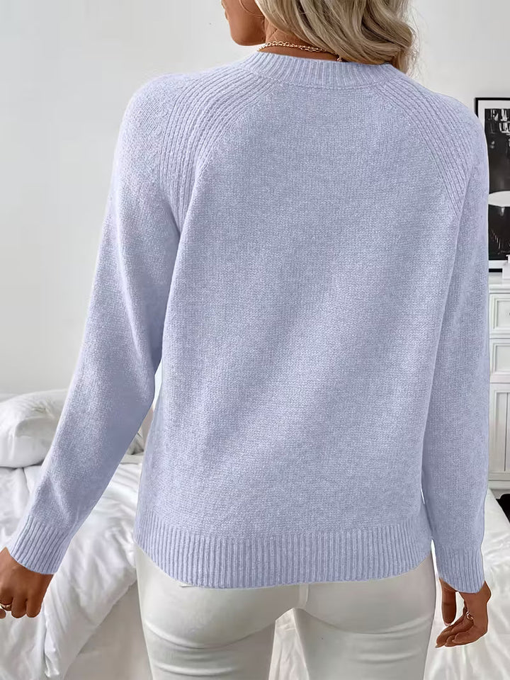 Hilarina - Pulover Tricotat Cu Mâneci Lungi