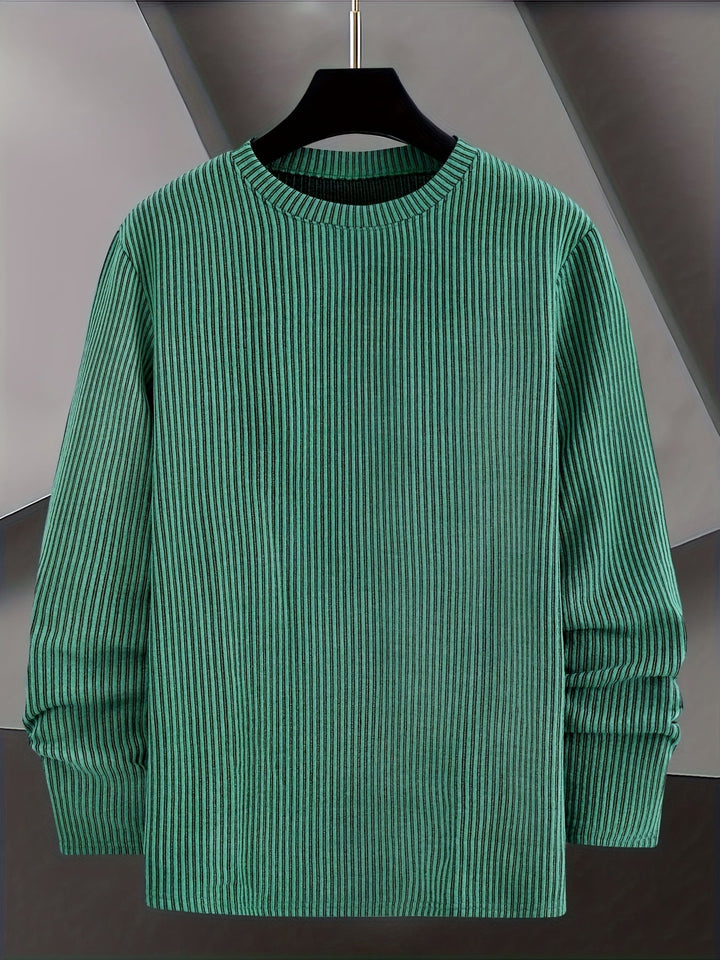 Dionisio - Pulover Din Tricot cu Nervuri și Guler Rotund